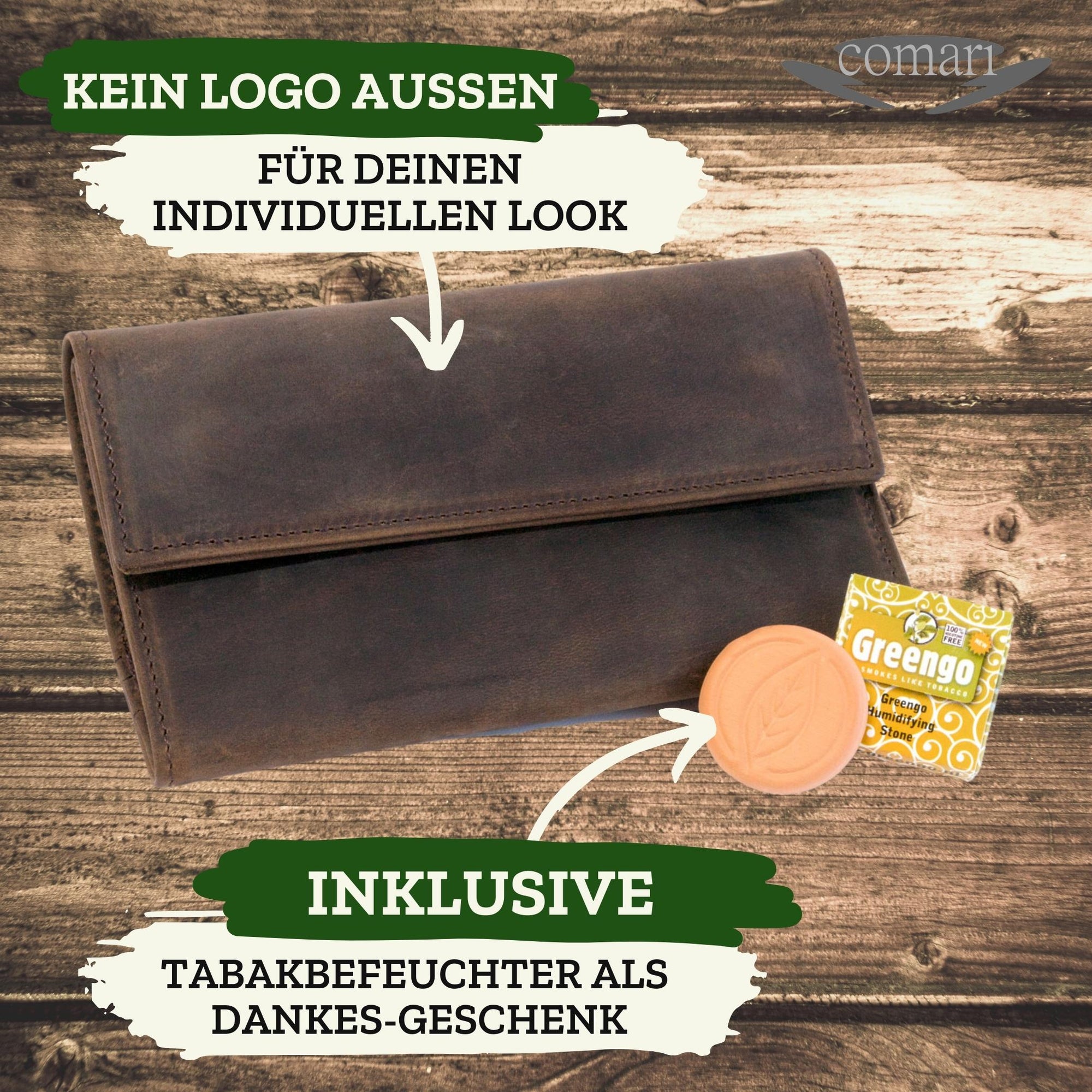 Tobacco pouch 'Krabuk' Vintage Brown - COMARI