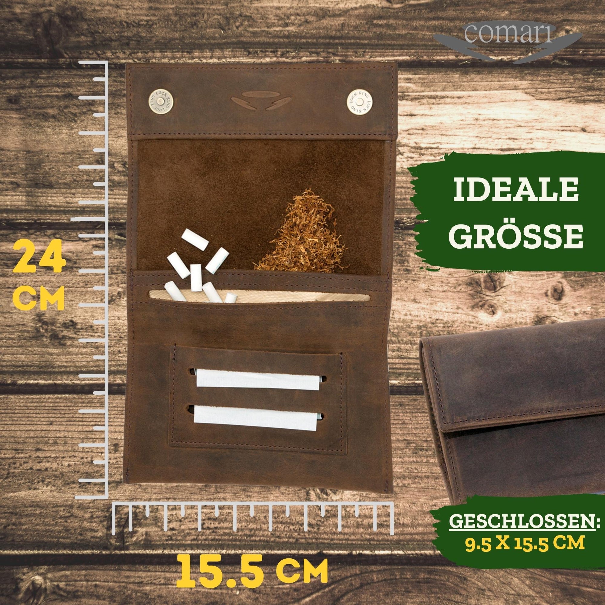 Tobacco pouch 'Krabuk' Vintage Brown - COMARI