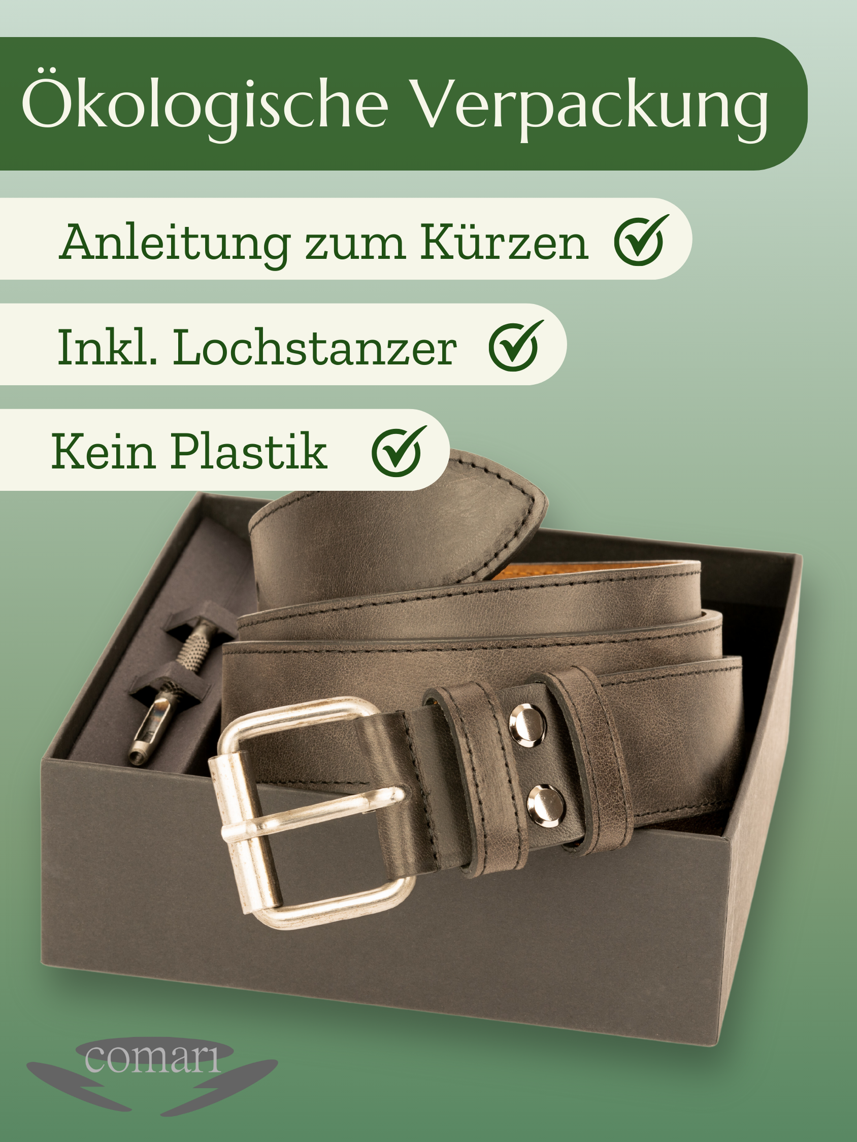 Geldgürtel 'Segurok' Vintage Grau - Sicher Versteckt |Comari