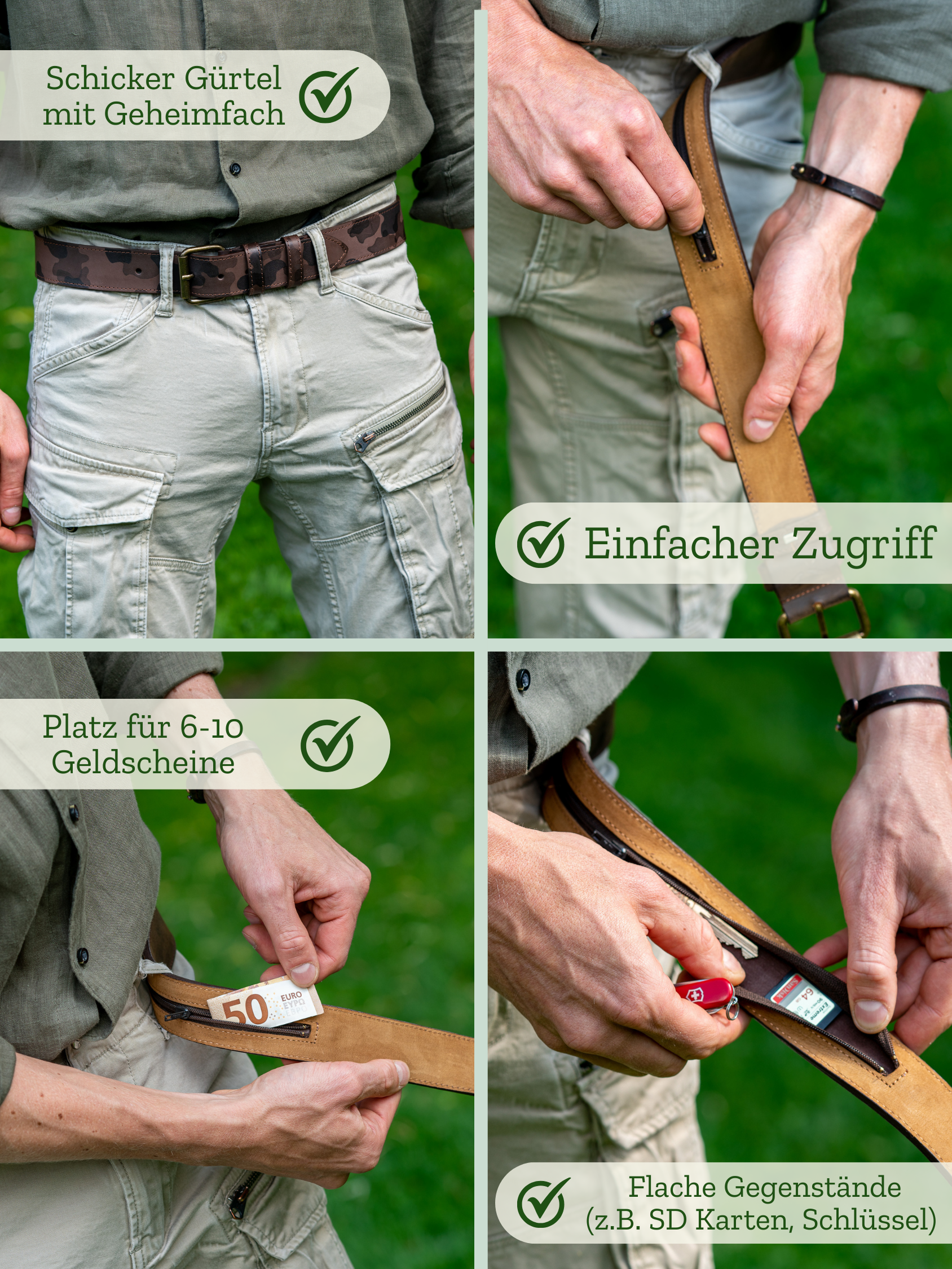 Camouflage Taktischer Gürtel 'Segurok' Braun - Sicher Comari