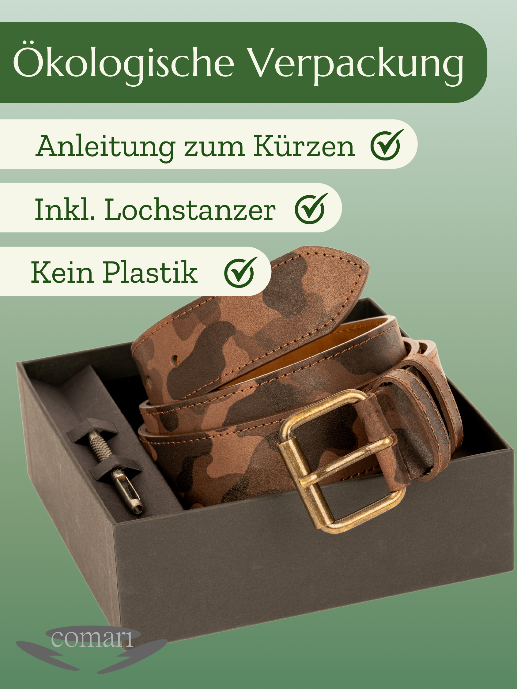 Camouflage Taktischer Gürtel 'Segurok' Braun - Sicher Comari