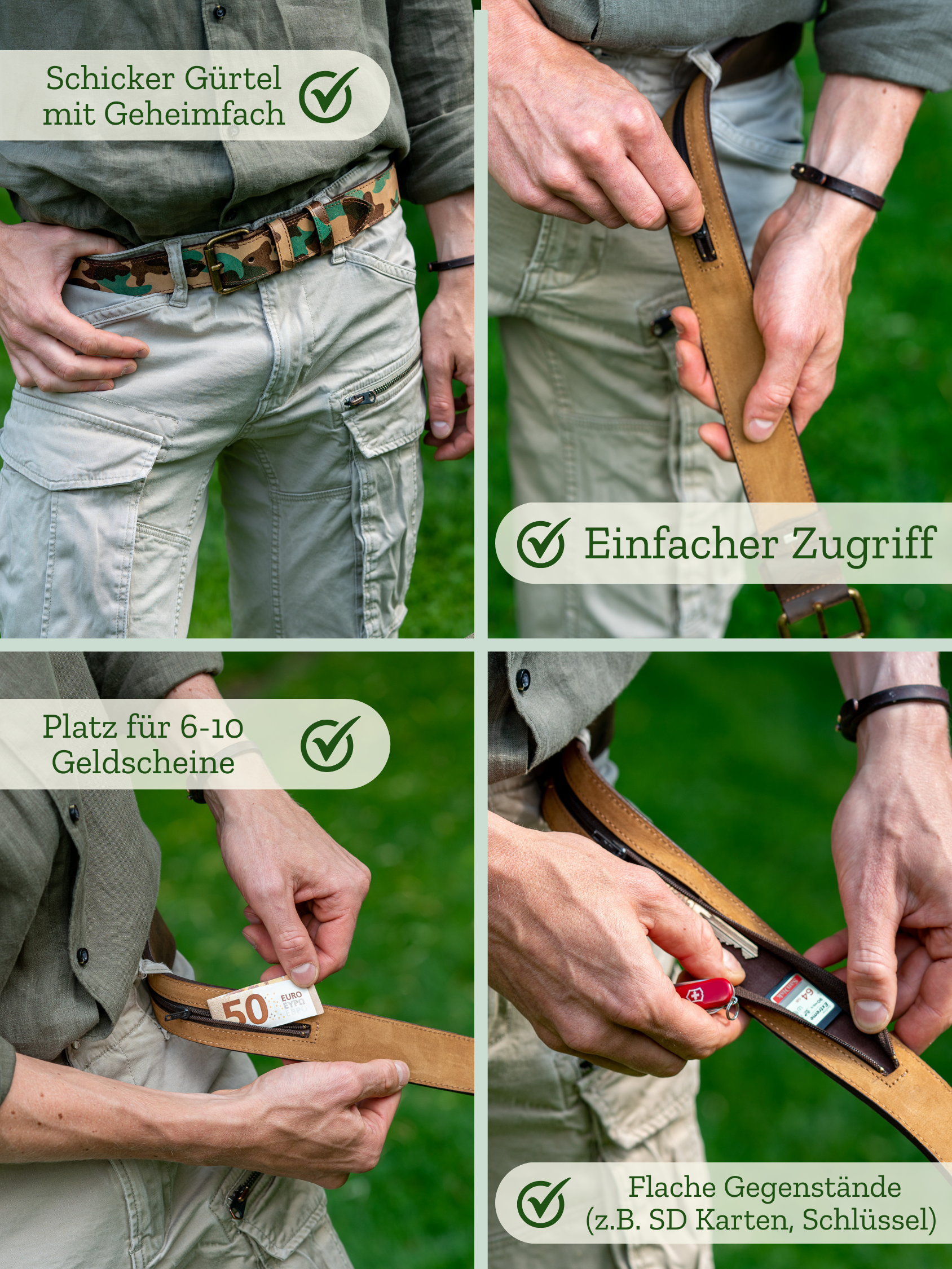 Taktischer Geldgürtel Segurok Camouflage Beige - Funktionell